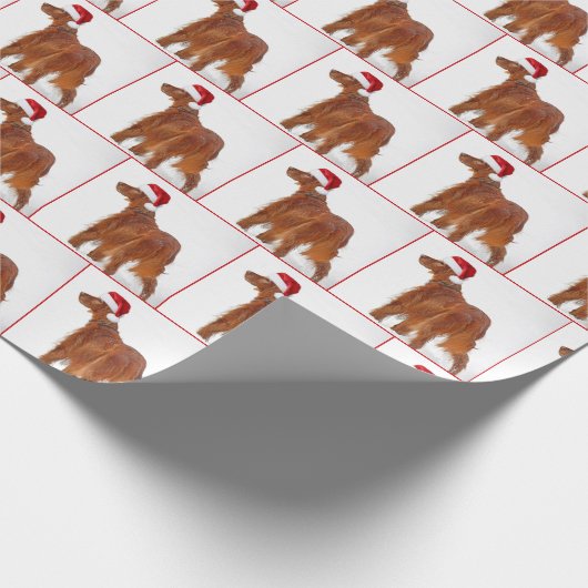 KerstIrish Setter Cadeaupapier (Hoek)