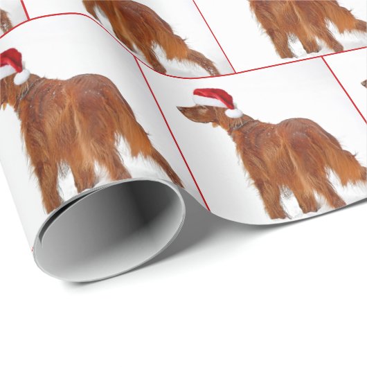 KerstIrish Setter Cadeaupapier (Rol Hoek)