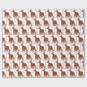 KerstIrish Setter Cadeaupapier (Vlak)