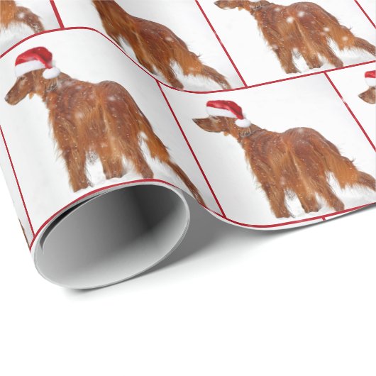 KerstIrish Setter Cadeaupapier (Rol Hoek)