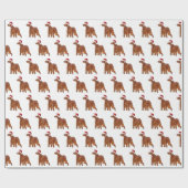 KerstIrish Setter Cadeaupapier (Vlak)