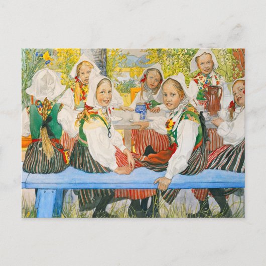 Kersti's verjaardag van Carl Larsson Briefkaart (Voorkant)