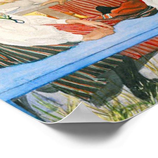 Kersti's verjaardag van Carl Larsson Poster (Hoek)