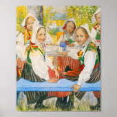 Kersti's verjaardag van Carl Larsson Poster (Voorkant)