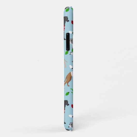 KerstItaliaanse Greyhound Dog Case-Mate iPhone Case (Achterkant/rechts)