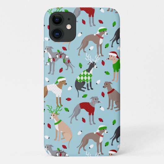 KerstItaliaanse Greyhound Dog Case-Mate iPhone Case (Achterkant)