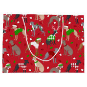 KerstItaliaanse Greyhound Dog Groot Cadeauzakje (Achterkant)