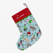 KerstItaliaanse Greyhound Dog Kleine Kerstsok (Achterkant (Hangend))