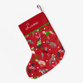 KerstItaliaanse Greyhound Dog Kleine Kerstsok (Achterkant (Hangend))