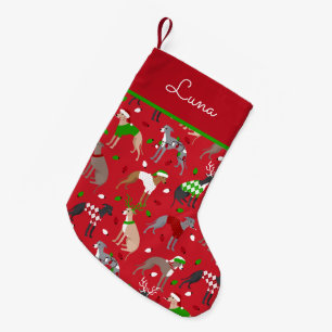 KerstItaliaanse Greyhound Dog Kleine Kerstsok