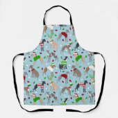 KerstItaliaanse Greyhound Dog Schort (Voorkant)