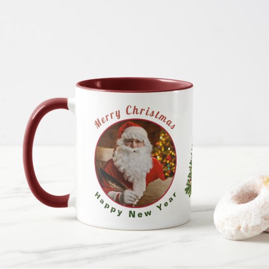  kerstjaar Kerstmis Nieuwjaar personaliseren Mok (Met donut)