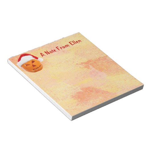 KerstJack-O-Lantern Notitieblok (Schuin)
