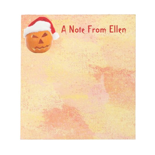 KerstJack-O-Lantern Notitieblok (Voorkant)