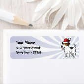 KerstJack Russell Terrier Etiket (Insitu)