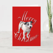 KerstJack Russell Terrier Feestdagen Kaart (Voorkant)