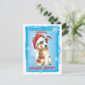 KerstJack Russell Terrier Uitnodiging (Staand voorkant)
