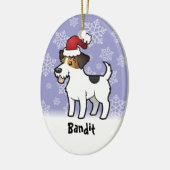 KerstJack Russell Terrier (voeg huisdieren toe) Keramisch Ornament (Links)