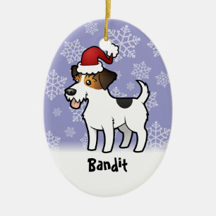 KerstJack Russell Terrier (voeg huisdieren toe) Keramisch Ornament