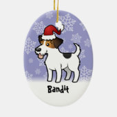 KerstJack Russell Terrier (voeg huisdieren toe) Keramisch Ornament (Achterkant)