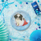 KerstJapanse Chin Papieren Bordje (Feest)