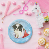 KerstJapanse Chin Papieren Bordje (Feest)