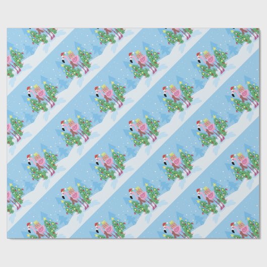 Kerstjargon met Cactus Cadeaupapier (Vlak)