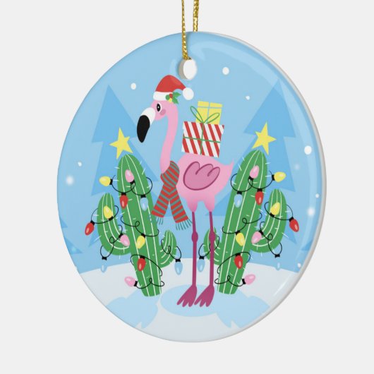 Kerstjargon met Cactus Keramisch Ornament (Links)