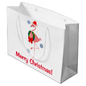 Kerstjargon met Santa Hat Large Cadeautasje (Achterkant Gekanteld)