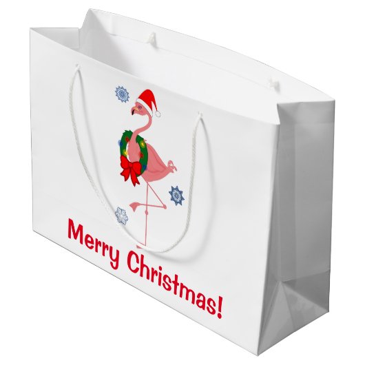 Kerstjargon met Santa Hat Large Cadeautasje (Achterkant Gekanteld)