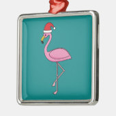 Kerstjargon met Santa Hat Metalen Ornament (Links)