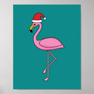 Kerstjargon met Santa Hat Poster