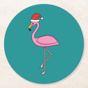Kerstjargon met Santa Hat Ronde Kartonnen Onderzetter