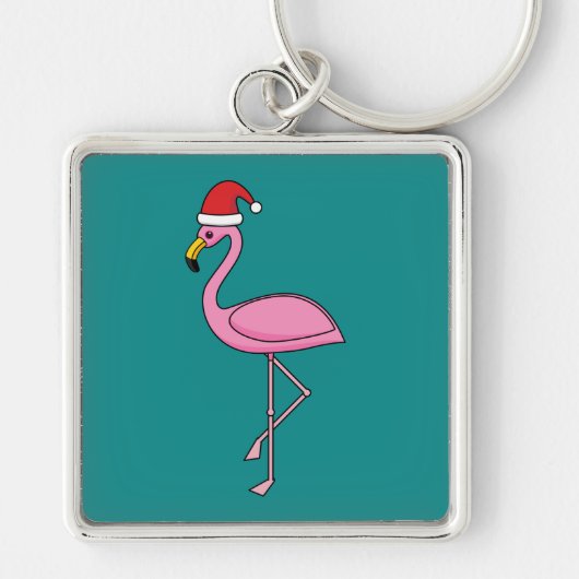 Kerstjargon met Santa Hat Sleutelhanger (Voorkant)