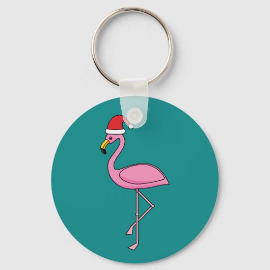 Kerstjargon met Santa Hat Sleutelhanger (Voorkant)