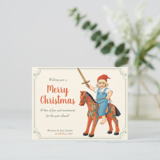 KerstJenny Nyström Lill-Nisse, Rijbewijs CC0311 Briefkaart (Staand voorkant)