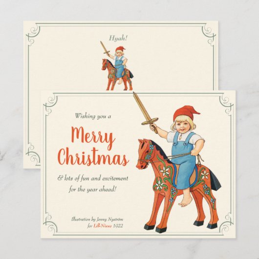 KerstJenny Nyström Lill-Nisse, Rijbewijs CC0311 Briefkaart (Voorkant / Achterkant)