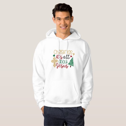 Kerstjesus citeert Hoodie (Voorkant volledig)