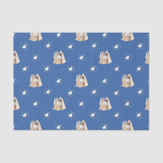 KerstJesus Wise Mannen Angels Tissuepapier (Voorkant)