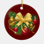 Kerstjingle Bell Keramisch Ornament (Voorkant)