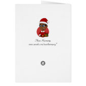 Kerstjongen cartoon Holiday Card (Achterkant)