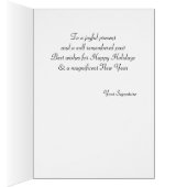 Kerstjongen cartoon Holiday Card (Binnen (Rechts))