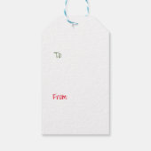 Kerstjongen die me met cadeautjes Label Cadeaulabel (Achterkant)