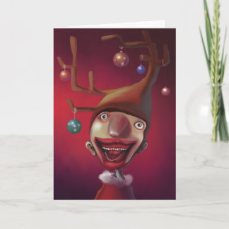 kerstjongen feestdagen kaart