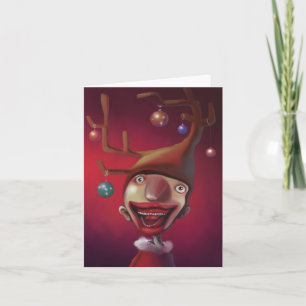 kerstjongen feestdagen kaart