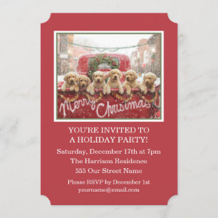 kerstjongen in Snowy Truck Kaart