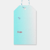 Kerstjongen met een groot Label Cadeaulabel (Achterkant)