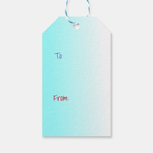 Kerstjongen met een groot Label Cadeaulabel (Achterkant)