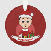 Kerstjongetensornament cartoon ornament (voorkant)