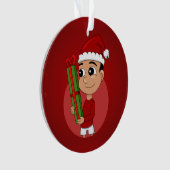Kerstjongetensornament cartoon ornament (voorkant)